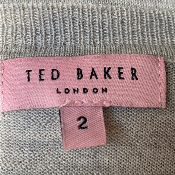Ted Baker grey sequin crew neck sweater - Picture 6 of 7